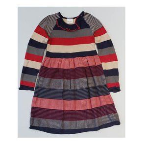 HANNA ANDERSSON STRIPED SWEATER DRESS SIZE 140 10 BLUE RED